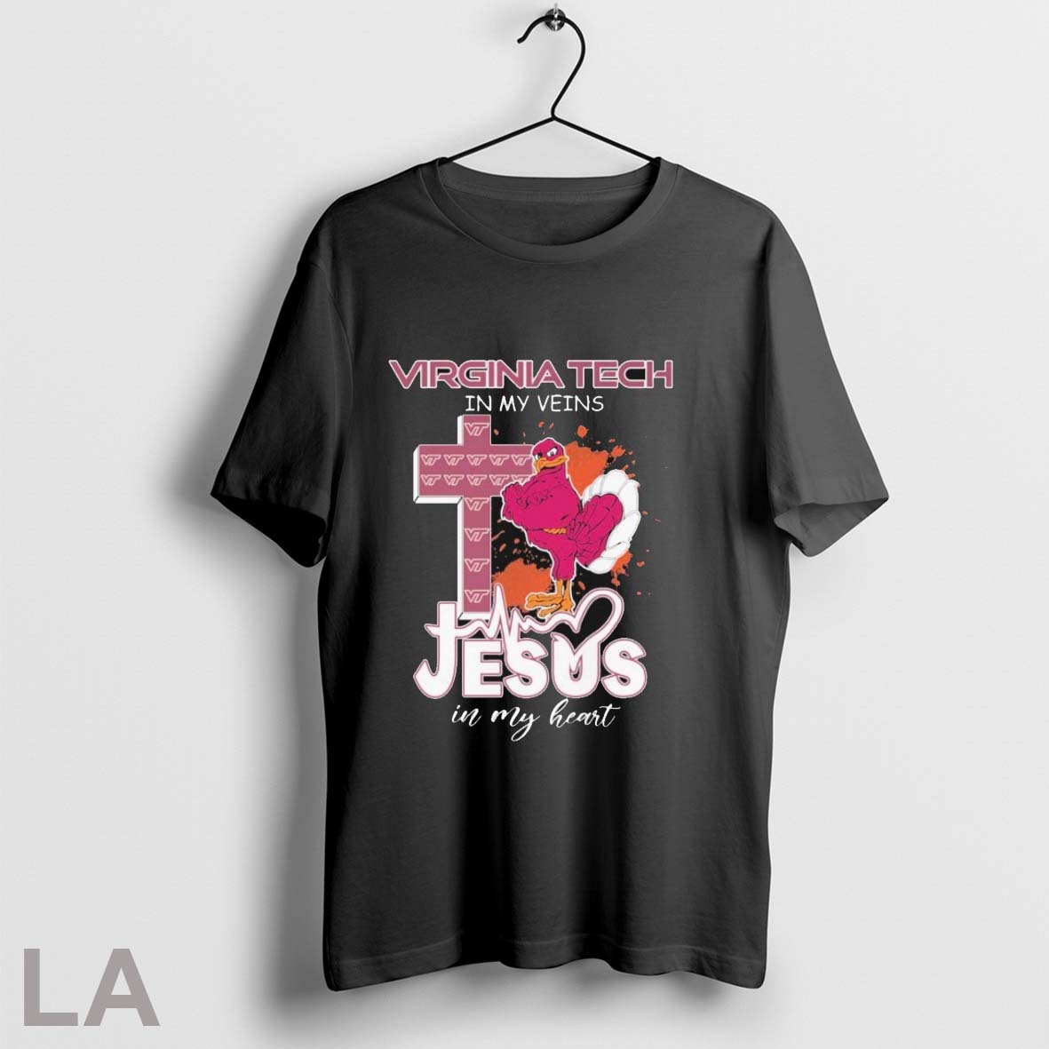 Original Virginia Tech Hokies In My Veins Jesus In My Heart Mascot