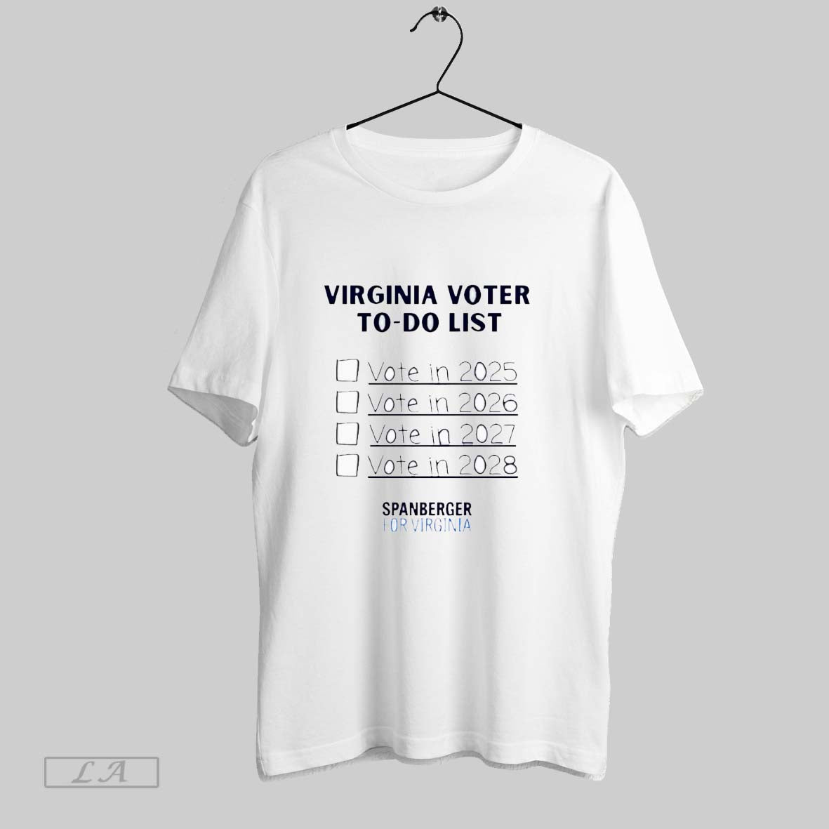Original Virginia Voter To Do List Vote In 2025 Spanberger T Shirt