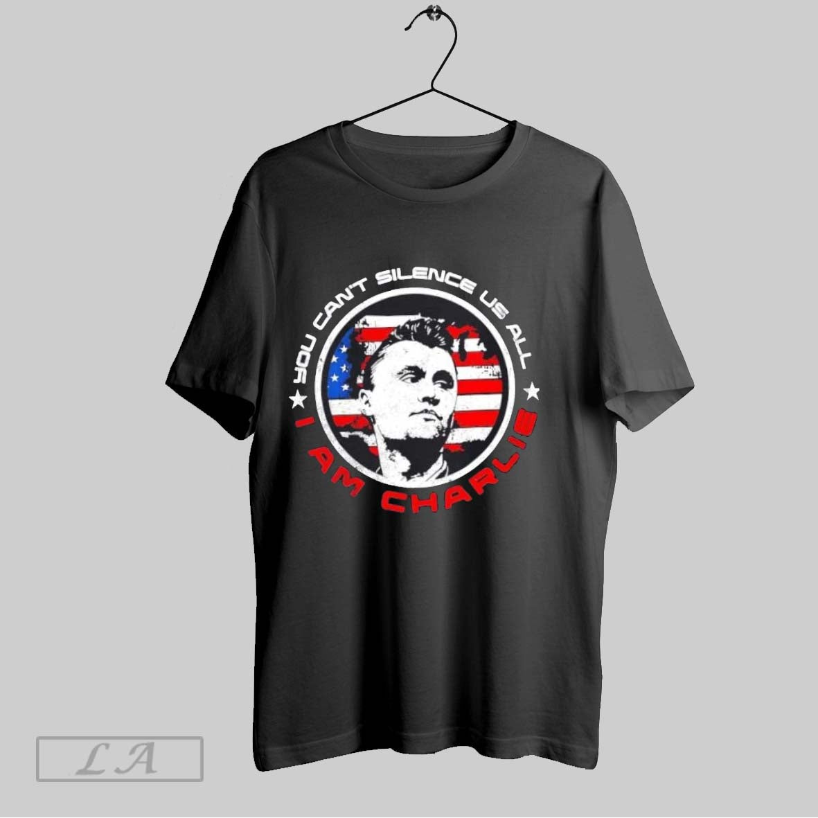 Original You Cant Silence Us All I Am Charlie Kirk Freedom American Flag