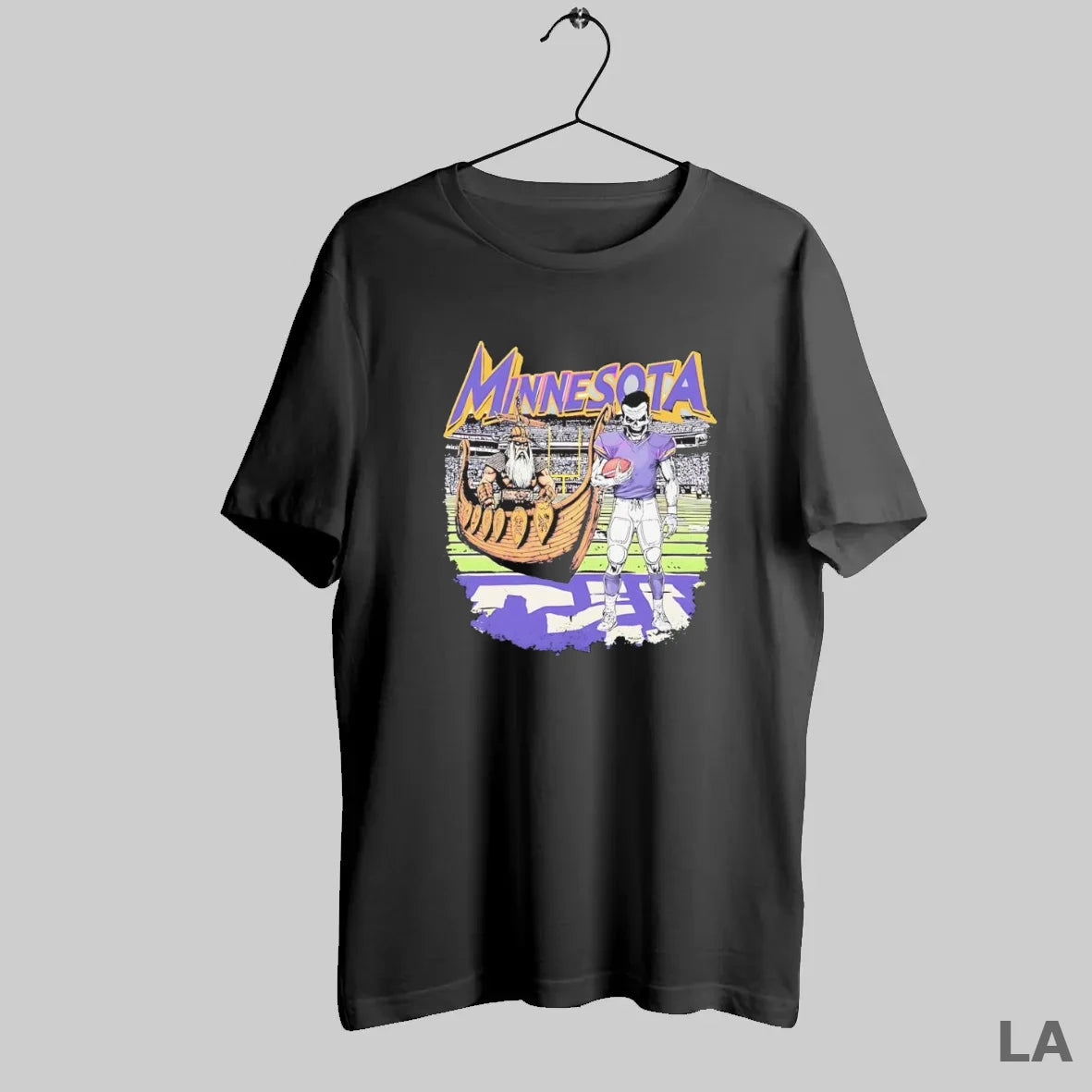 Original Zombie Minnesota Viking Football Ship Retro Style