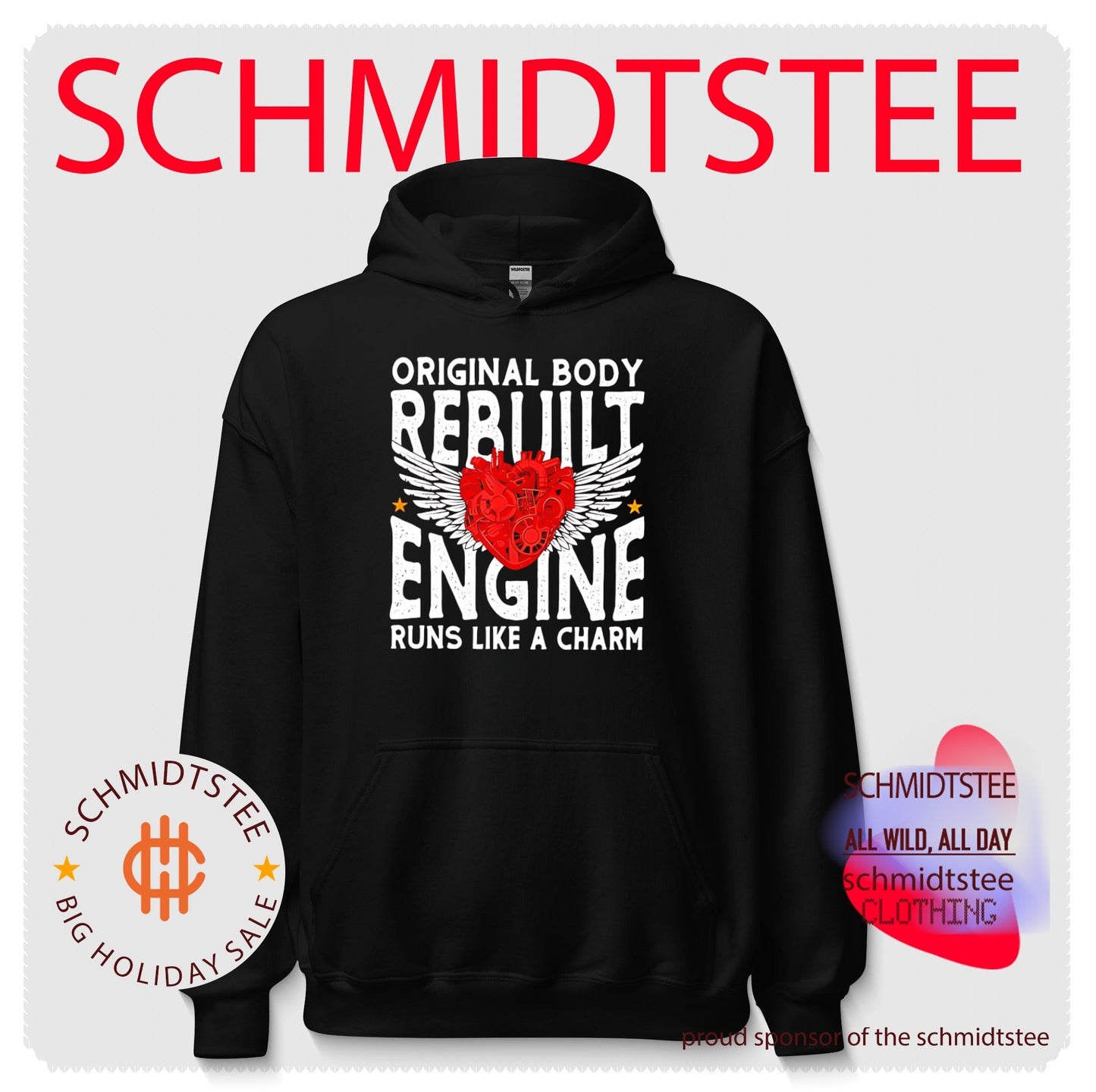 Original body rebuilt engine runs like a charm winged mechanical heart shirt