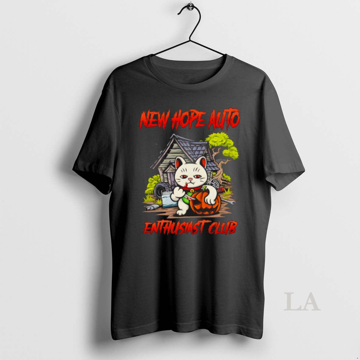 Original Cat New Hope Auto Enthusiast Club Halloween T Shirt N3llhj