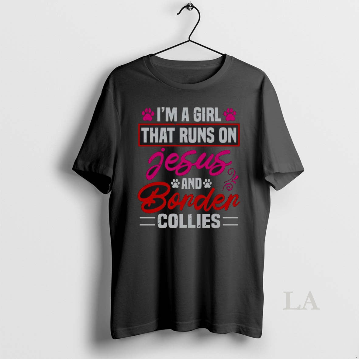 Original Im A Girl That Runs On Jesus And Bonder Collies T Shirt Oavaa9