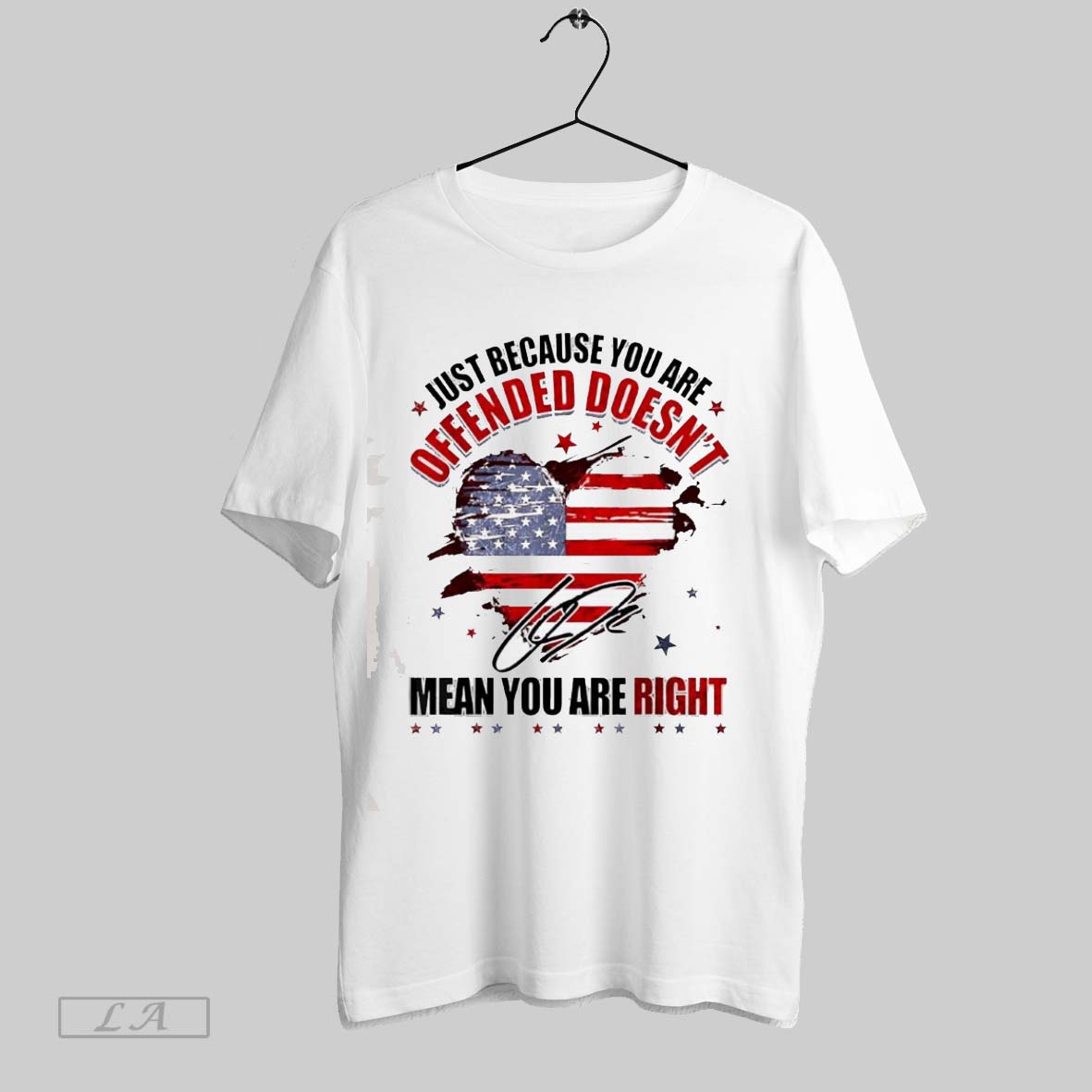 Original Just Because You Are Offended Doesnt Mean Youre Right Charlie Kirk Signature