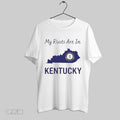Original My Roots Are In Kentucky State Map Roots
