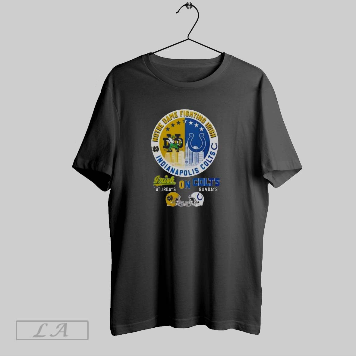 Original Top Notre Dame Fighting Irish Saturdays X Indianapolis Colts Sundays
