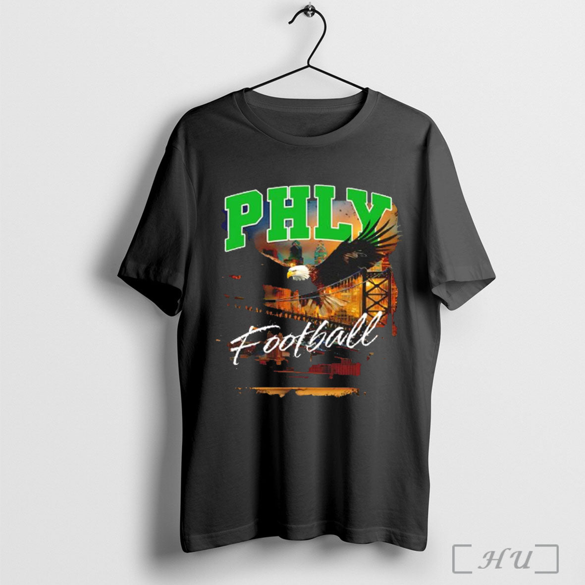 Phly Philadelphia Eagle Football Skyline City T Shirt