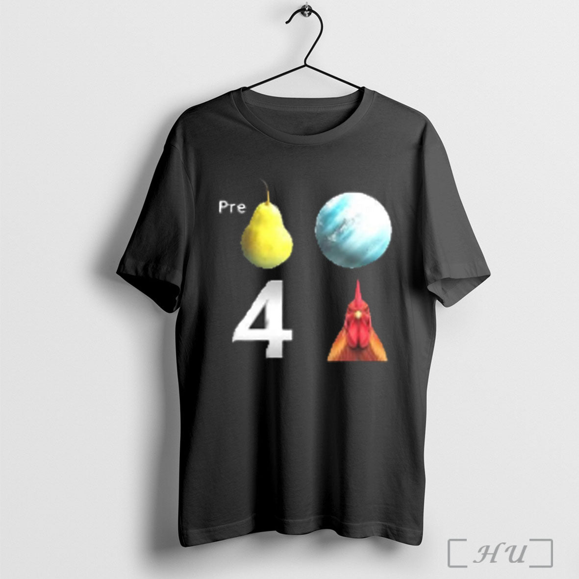 Pre Pear Planet 4 Four Rooster Funny T Shirt