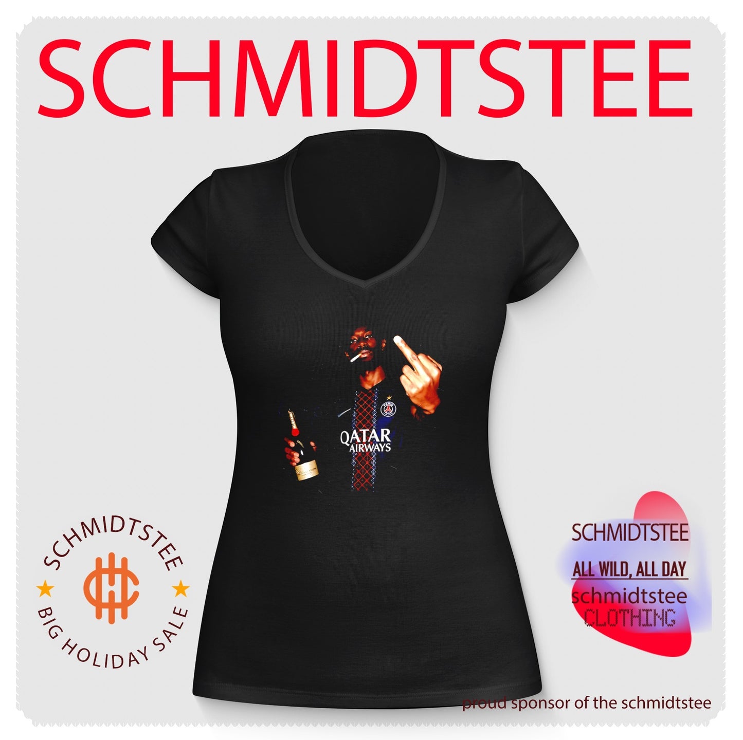 PSG Ousmane Dembele holding beer Middle finger shirt