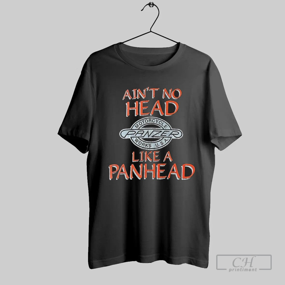 Panzer Motorcycles Aint No Head Like A Panhead Retro T Shirt