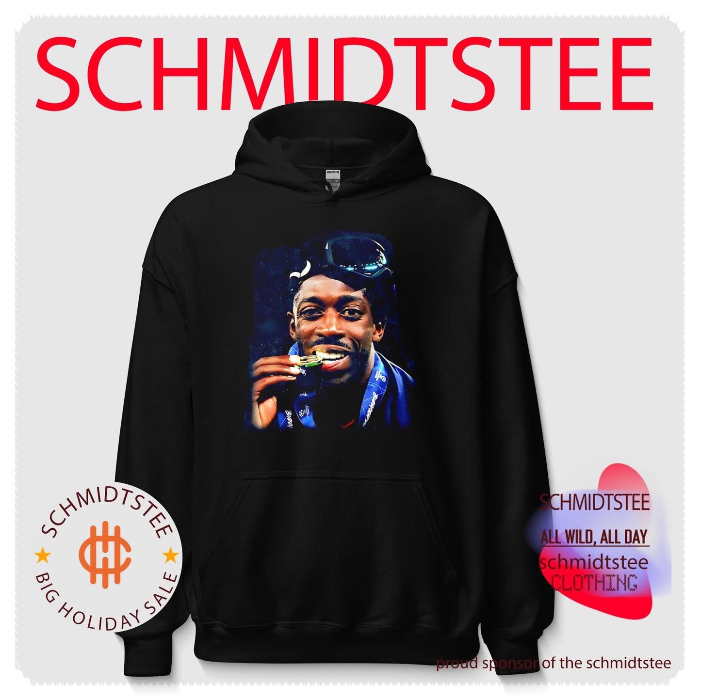 Paris Saint-Germain Ousmane Dembele biting medal shirt