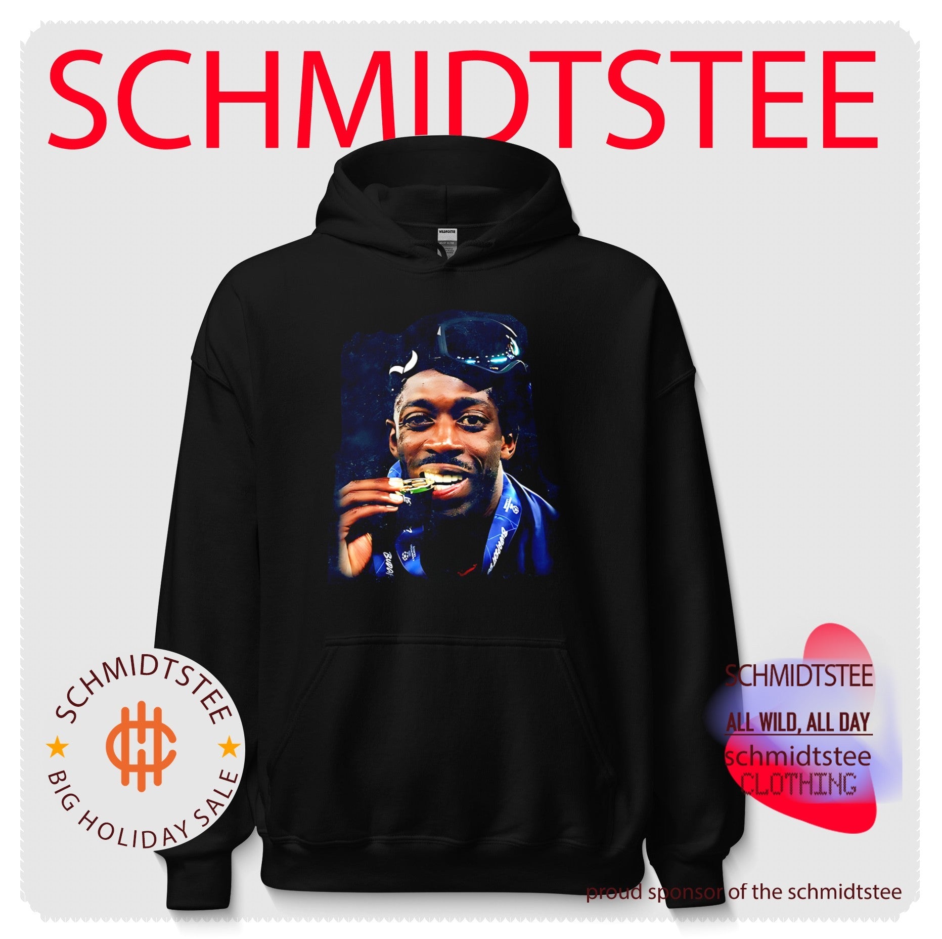 Paris Saint-Germain Ousmane Dembele biting medal shirt
