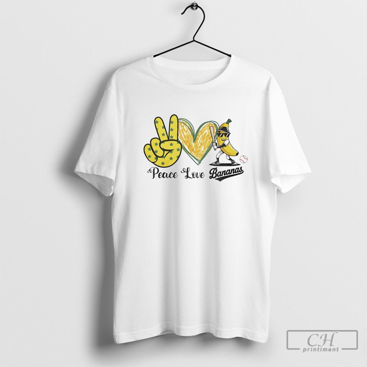 Peace Love Bananas Baseball Shirt Sweater
