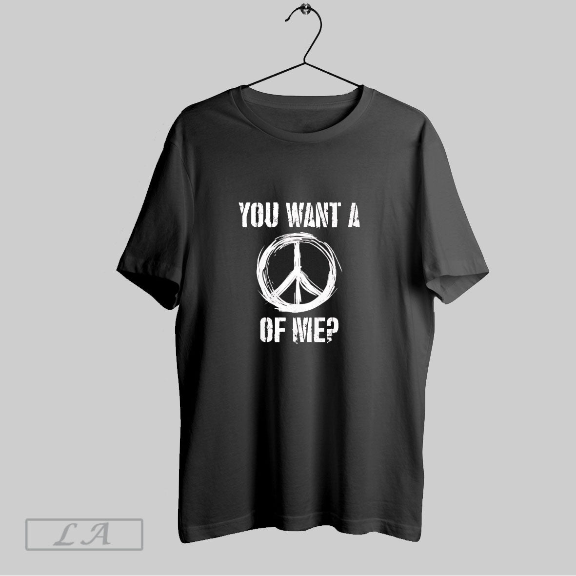 Peace Sign You Want A Peace Of Me Distressed