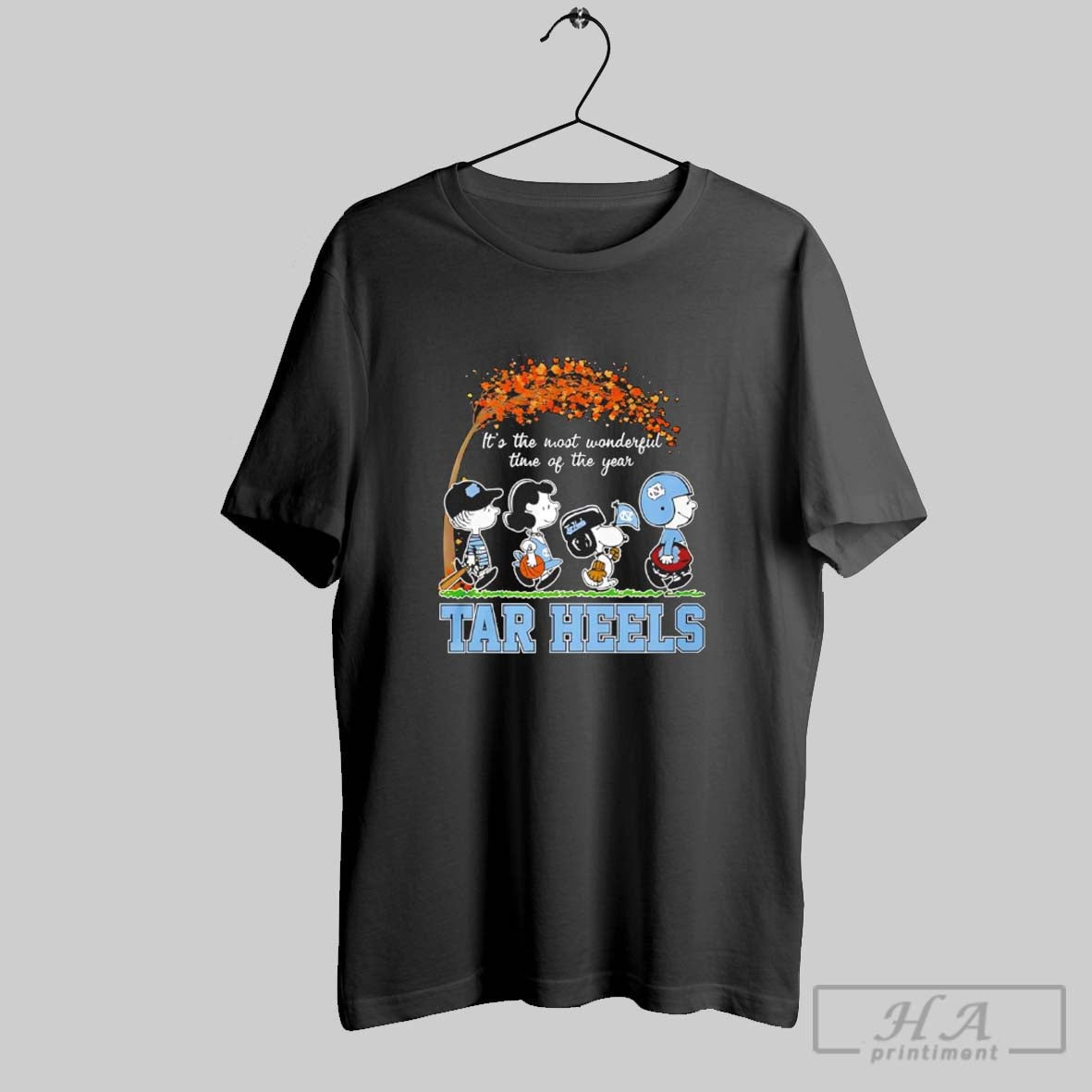 Peanuts Character X North Carolina Tar Heels The Most Wonderful Time Of The Year