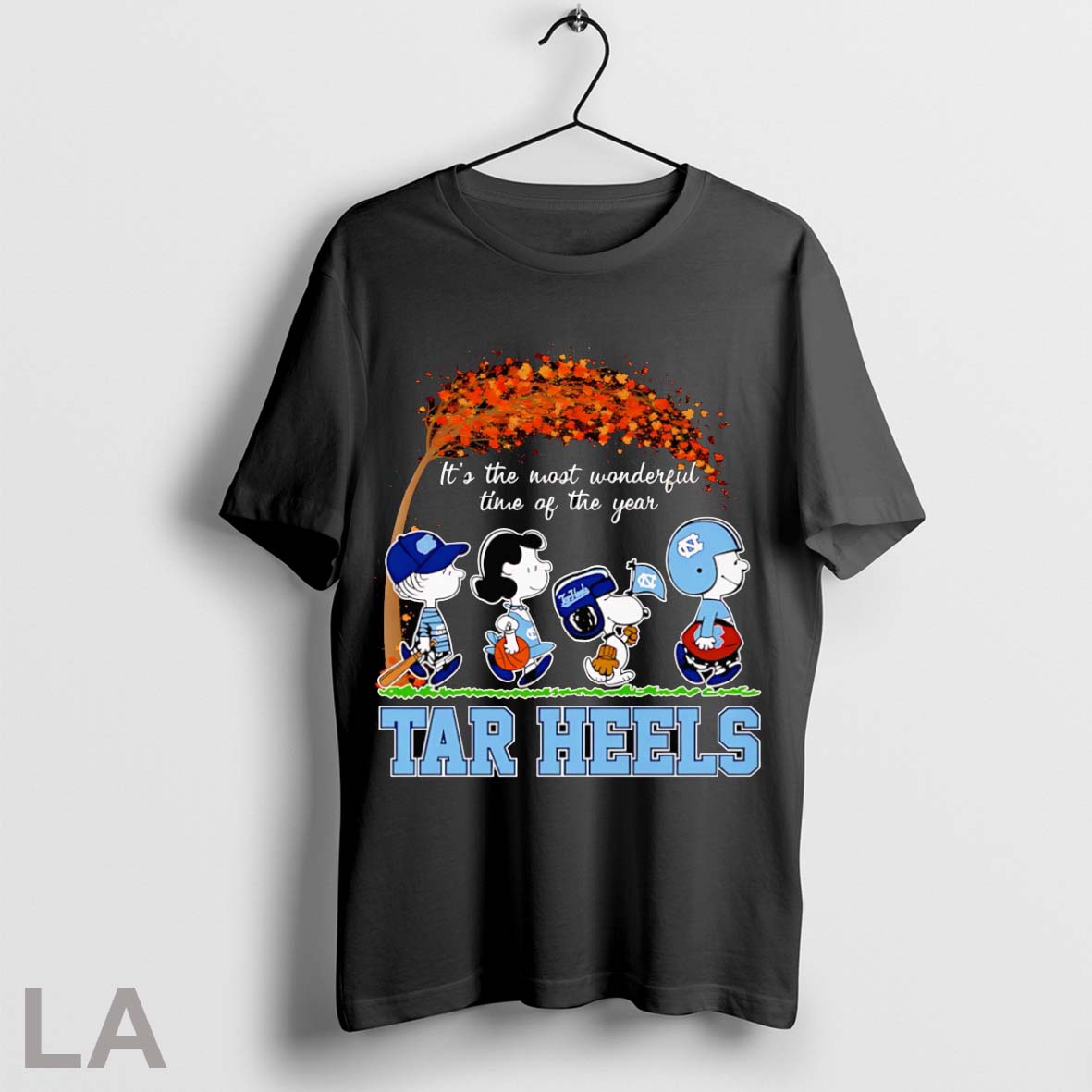 Peanuts Its The Most Wonderful Time Of The Year Tar Heels T Shirt