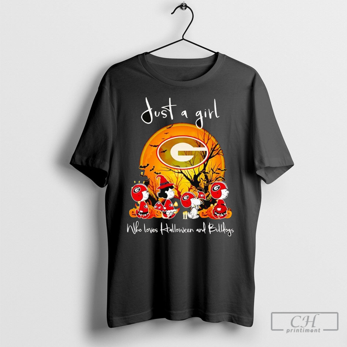 Peanuts Just A Girl Who Love Halloween And Georgia Bulldogs Shirt Sweater