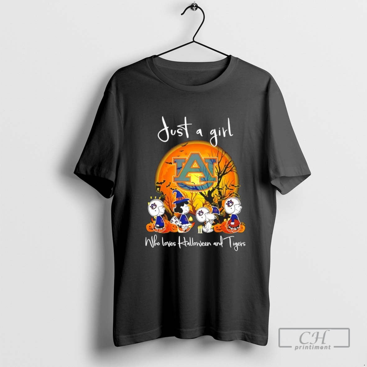 Peanuts Just A Girl Who Loves Halloween And Auburn Tigers