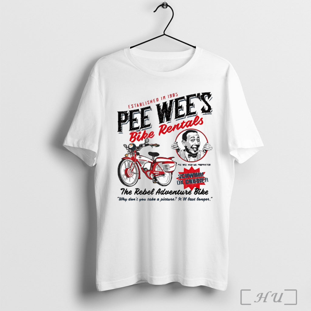 Pee Wees Bike Rentals The Rebel Adventure Bike T Shirt