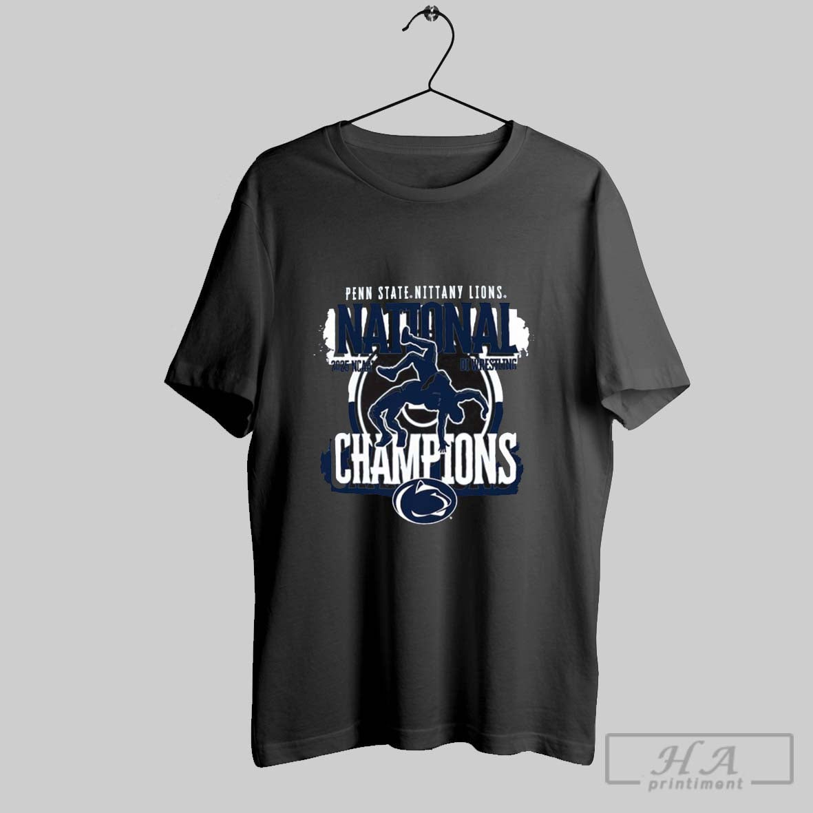 Penn State Nittany Lions Ncaa Di Wrestling National Champions Comfort Colors Painting 2025