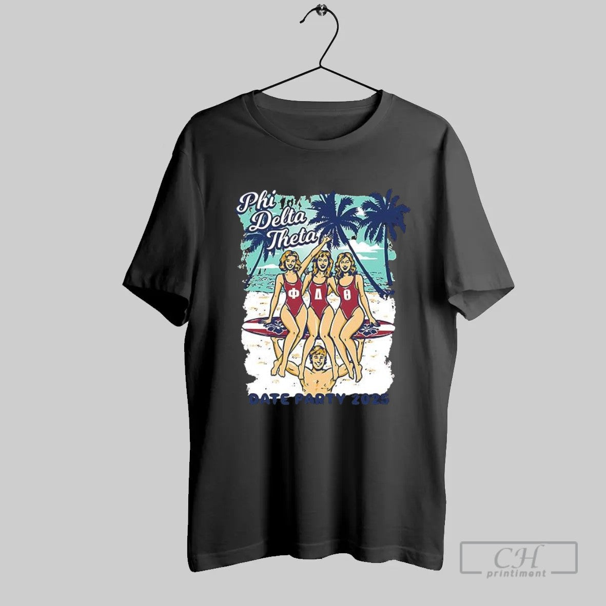 Phi Delta Theta Date Party 2025 Beach T Shirt