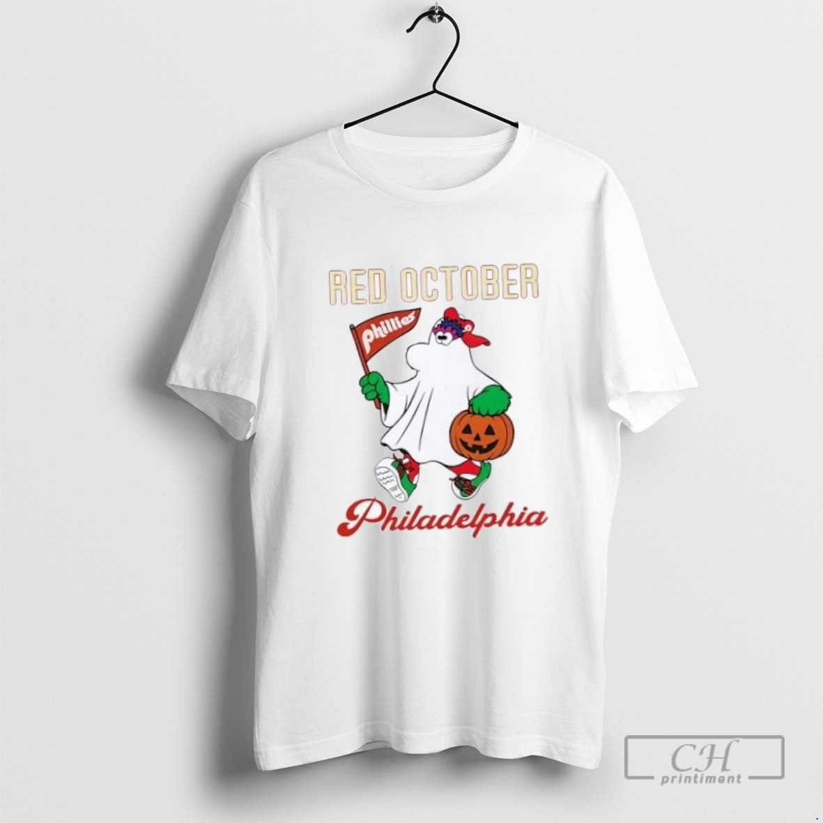 Philadelphia Phillies Red October Halloween Baseball T Shirt Sweater