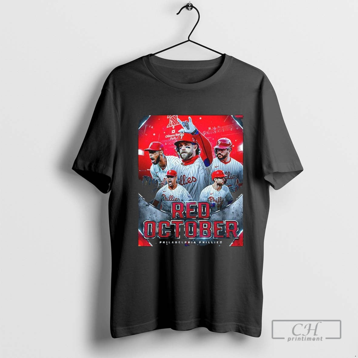Philadelphia Phillies Red October Players 2025 T Shirt Sweater
