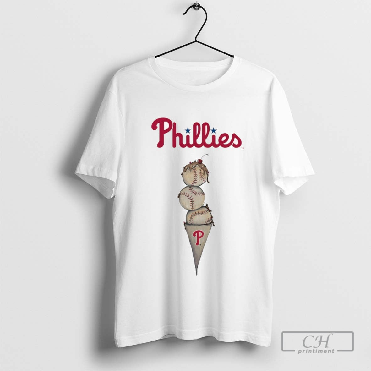 Philadelphia Phillies Fitted Triple Scoop Ice Cream
