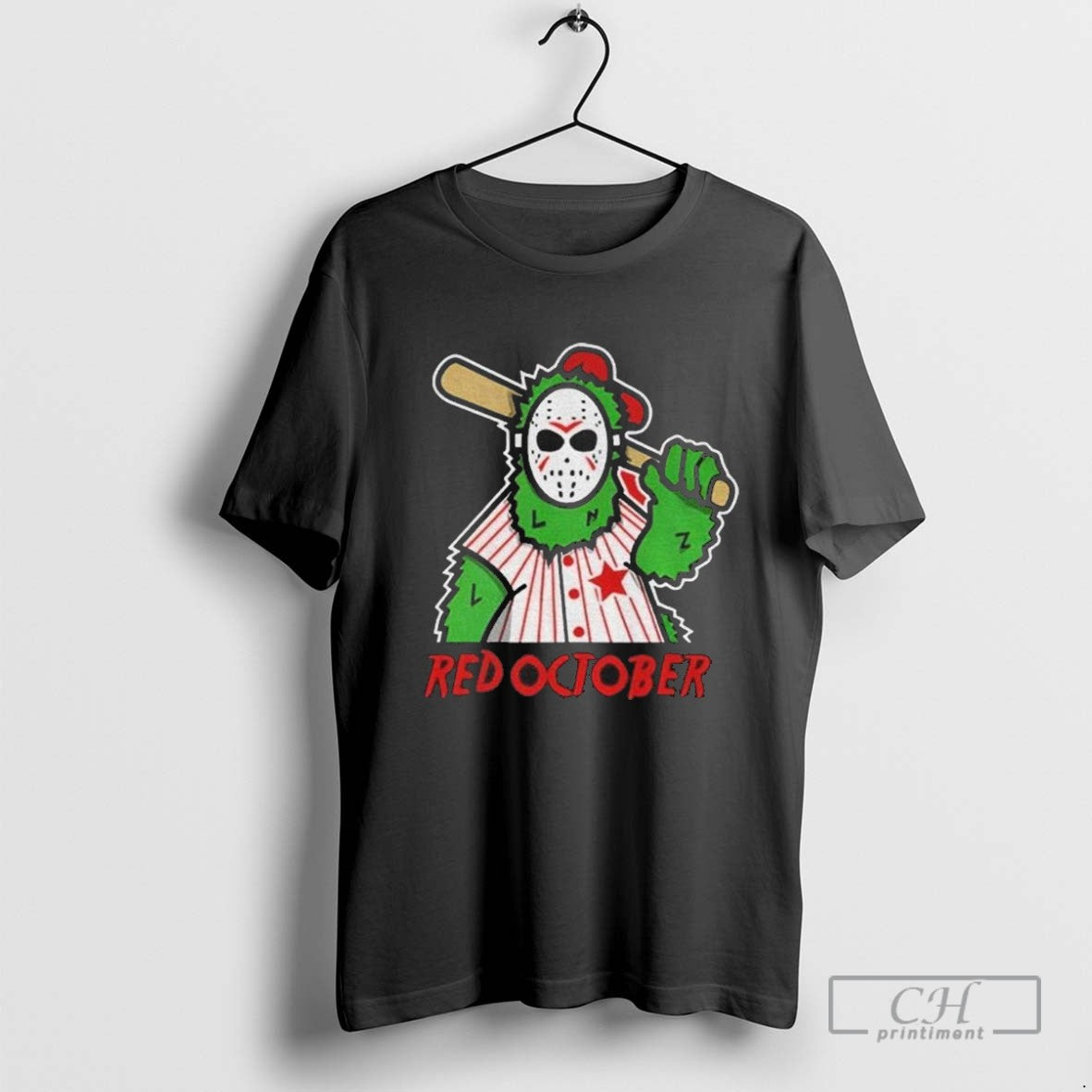 Philadelphia Phils Baseball Red October Phanatic Halloween Jason Parody