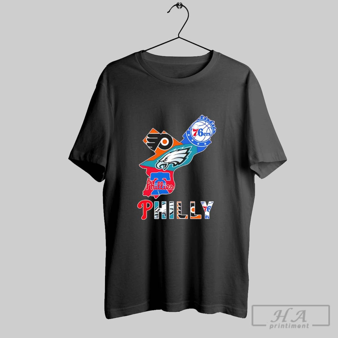 Philadelphia Map Sports Logo Teams