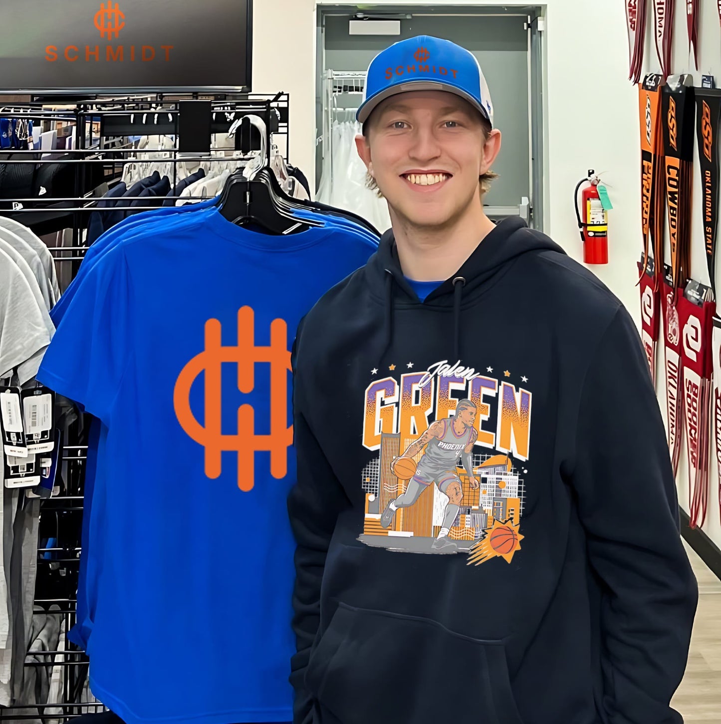 Phoenix Suns Jalen Green number 4 skyline shirt