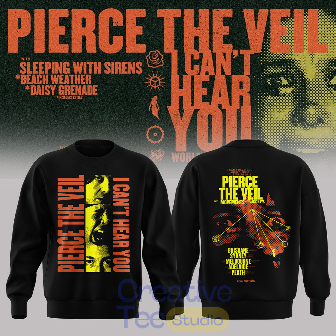 Pierce the Veil – I Can’t Hear You World Tour Australia 2026 Sweatshirt