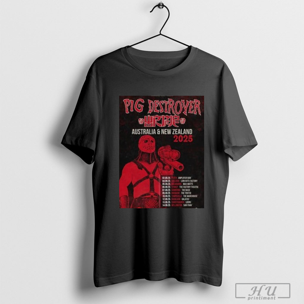Pig Destroyer Australia New Zealand 2025 T Shirt