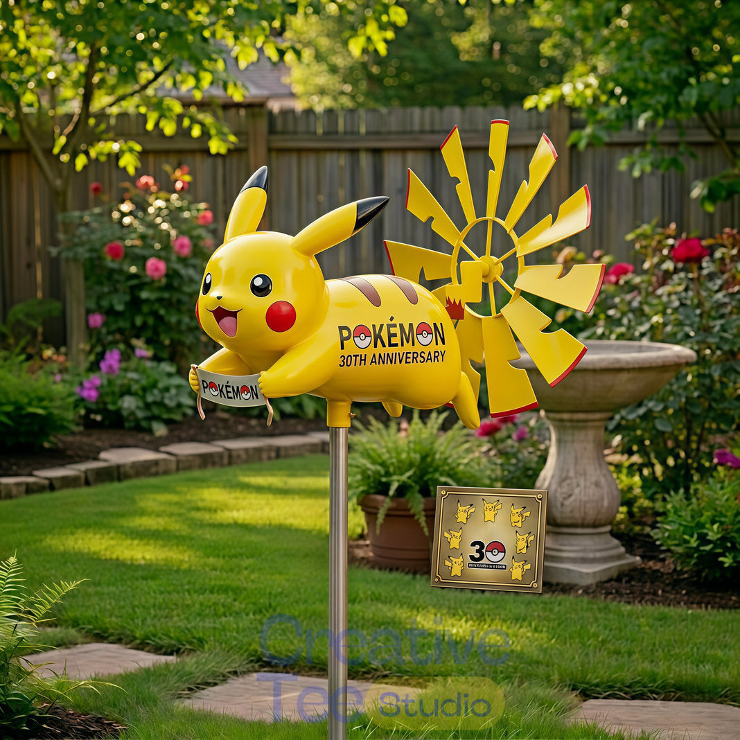 Pikachu Pokémon 30th Anniversary Garden Wind Spinner