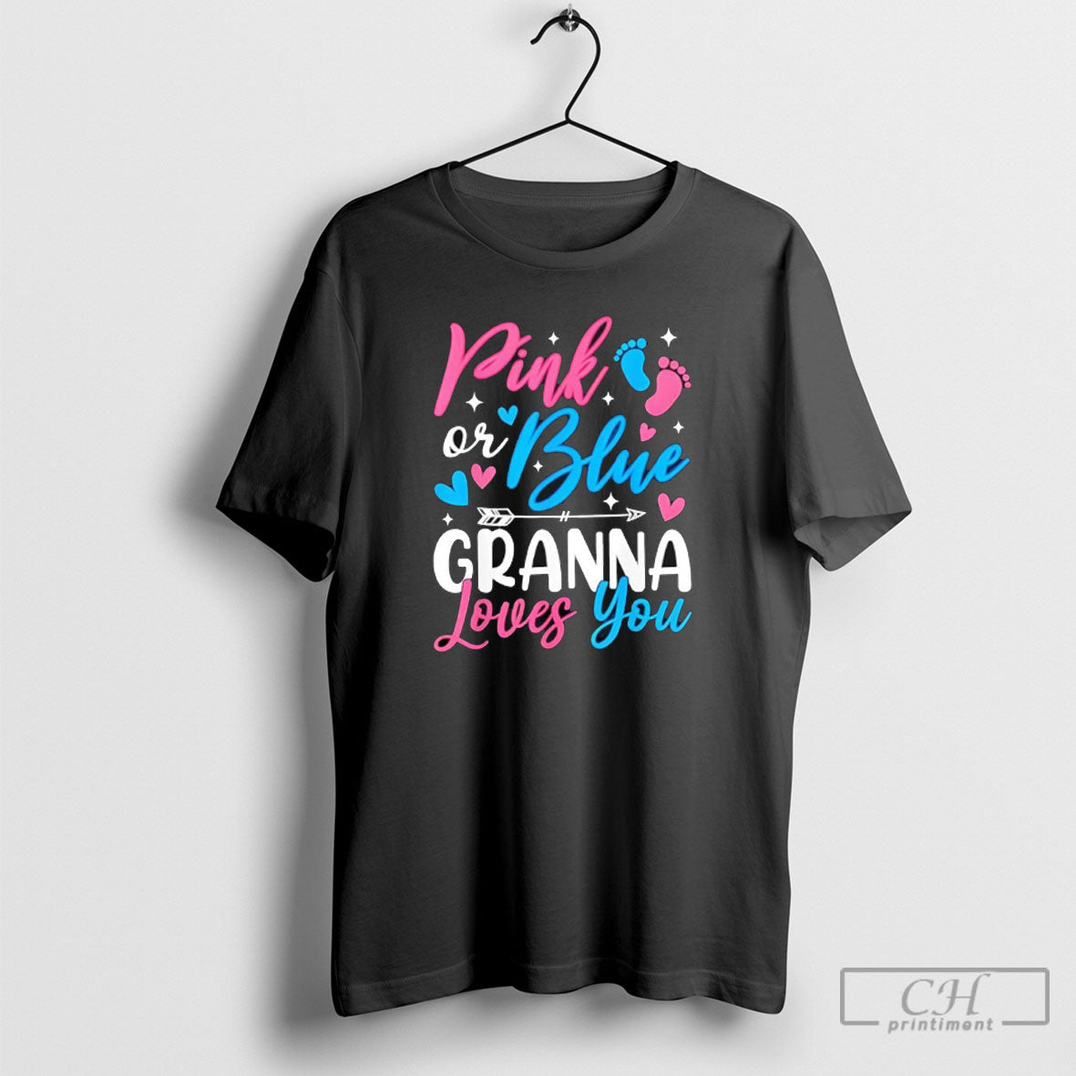 Pink Or Blue Granna Loves You Gender Reveal Baby