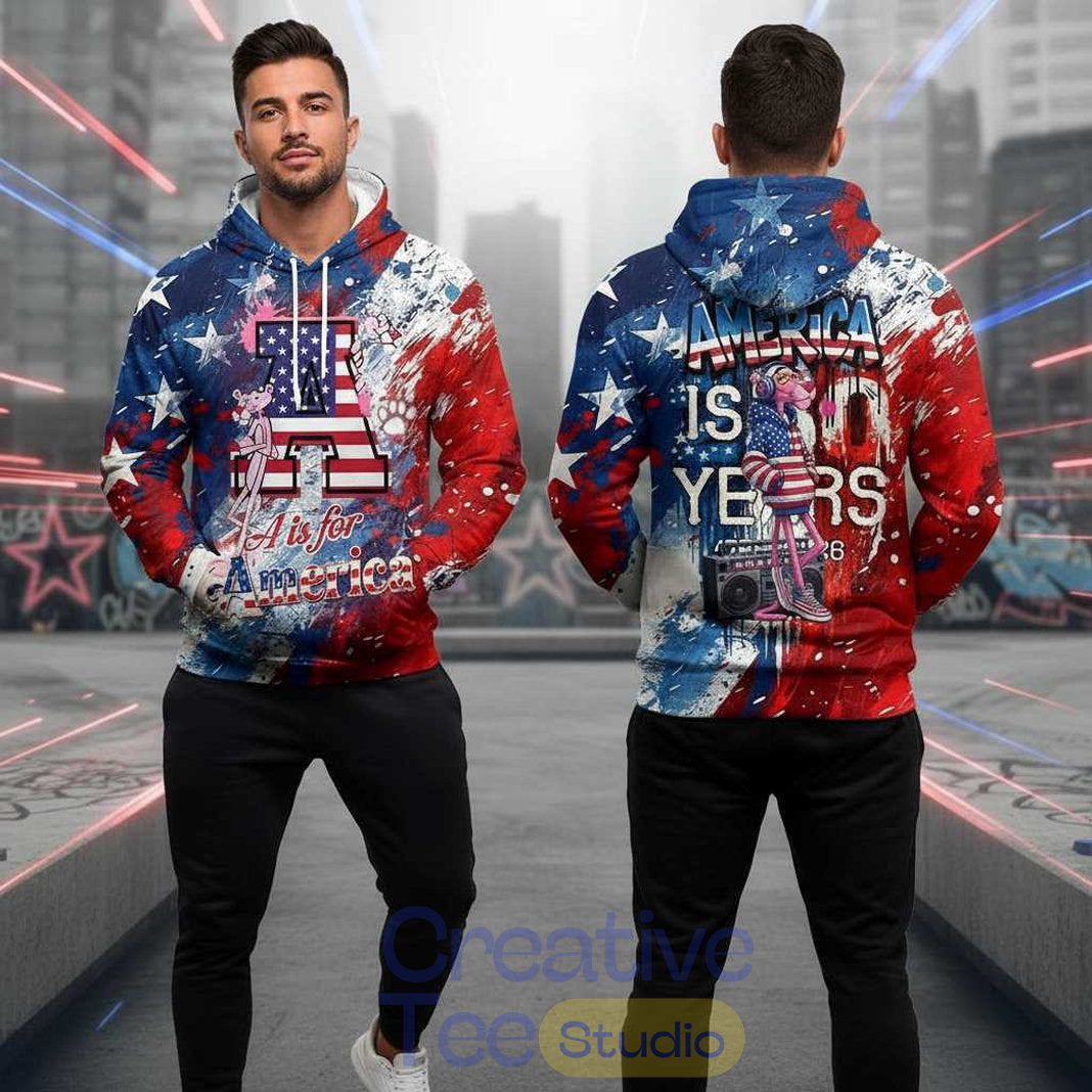 Pink Panther Celebrating America 250 Years Hoodie