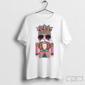 Pink And Teal Nutcracker Patchwork Print White S