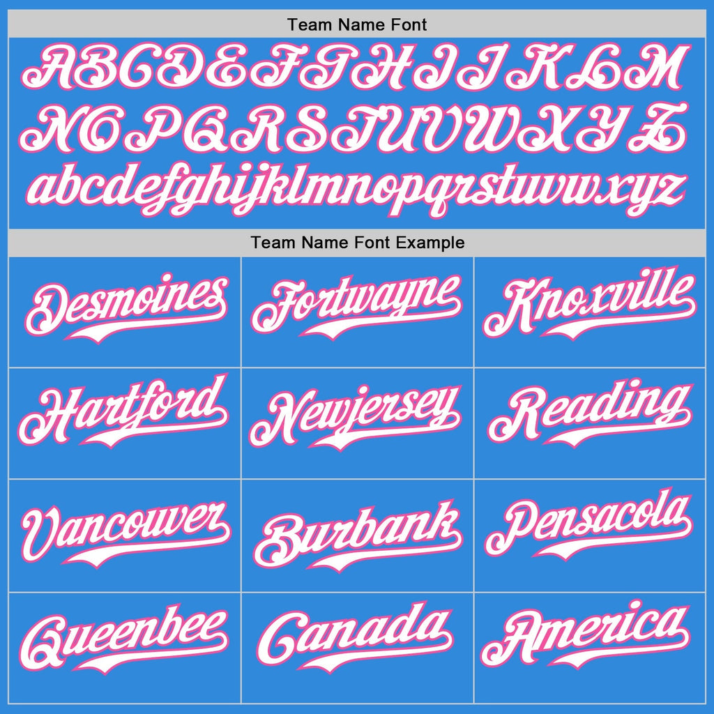 Custom Electric Blue White-Pink Classic Vertical Stripe Fluid Liquid Texture Authentic Baseball Jersey