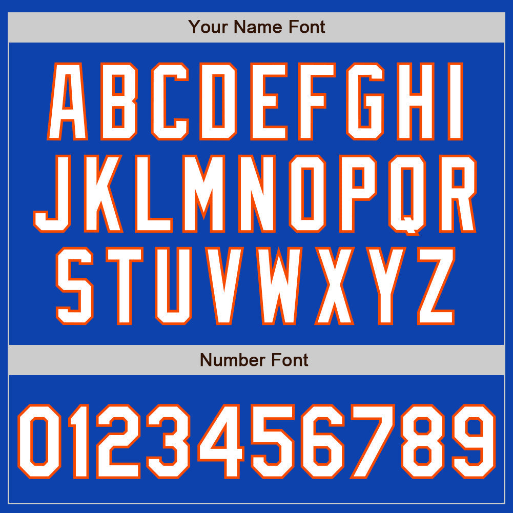 Custom Thunder Blue White-Orange Classic Vertical Stripe Fluid Liquid Texture Authentic Baseball Jersey