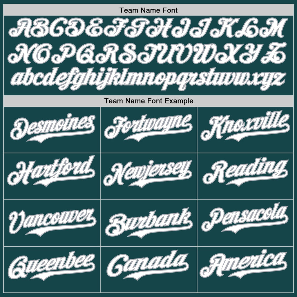Custom Midnight Green White-Gray Classic Vertical Stripe Fluid Liquid Texture Authentic Baseball Jersey