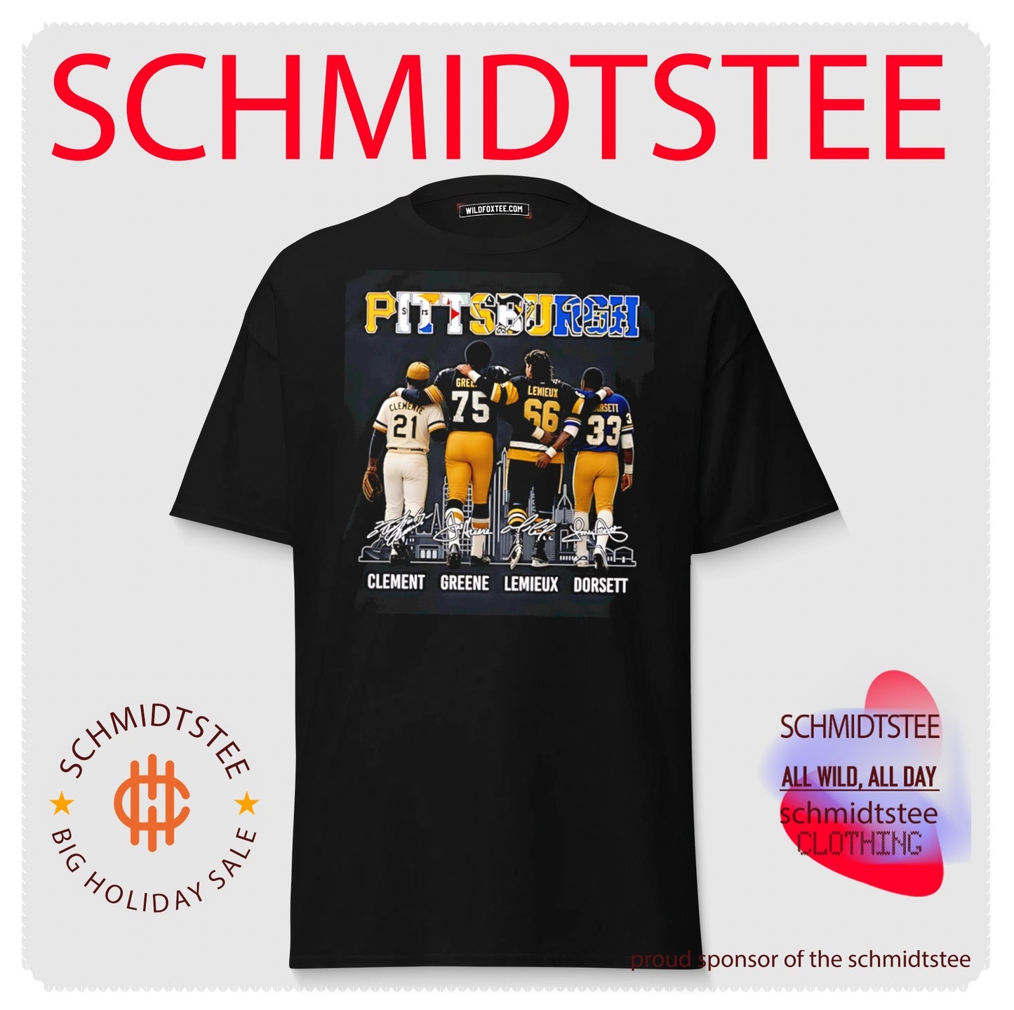 Pittsburgh Clement Greene Lemieux Dorsett signature shirt
