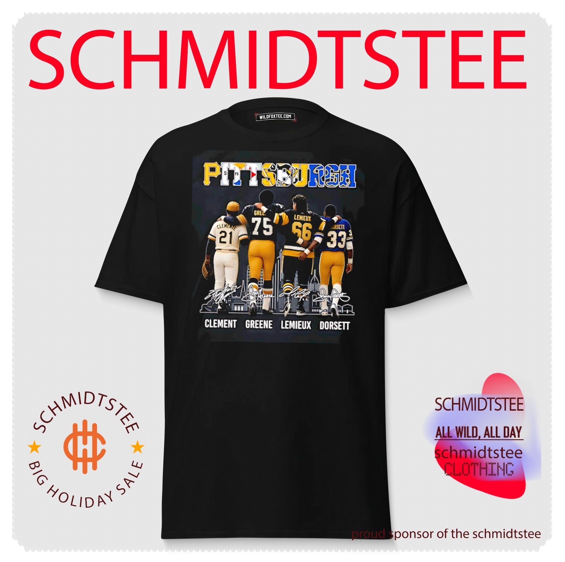 Pittsburgh Clement Greene Lemieux Dorsett signature shirt