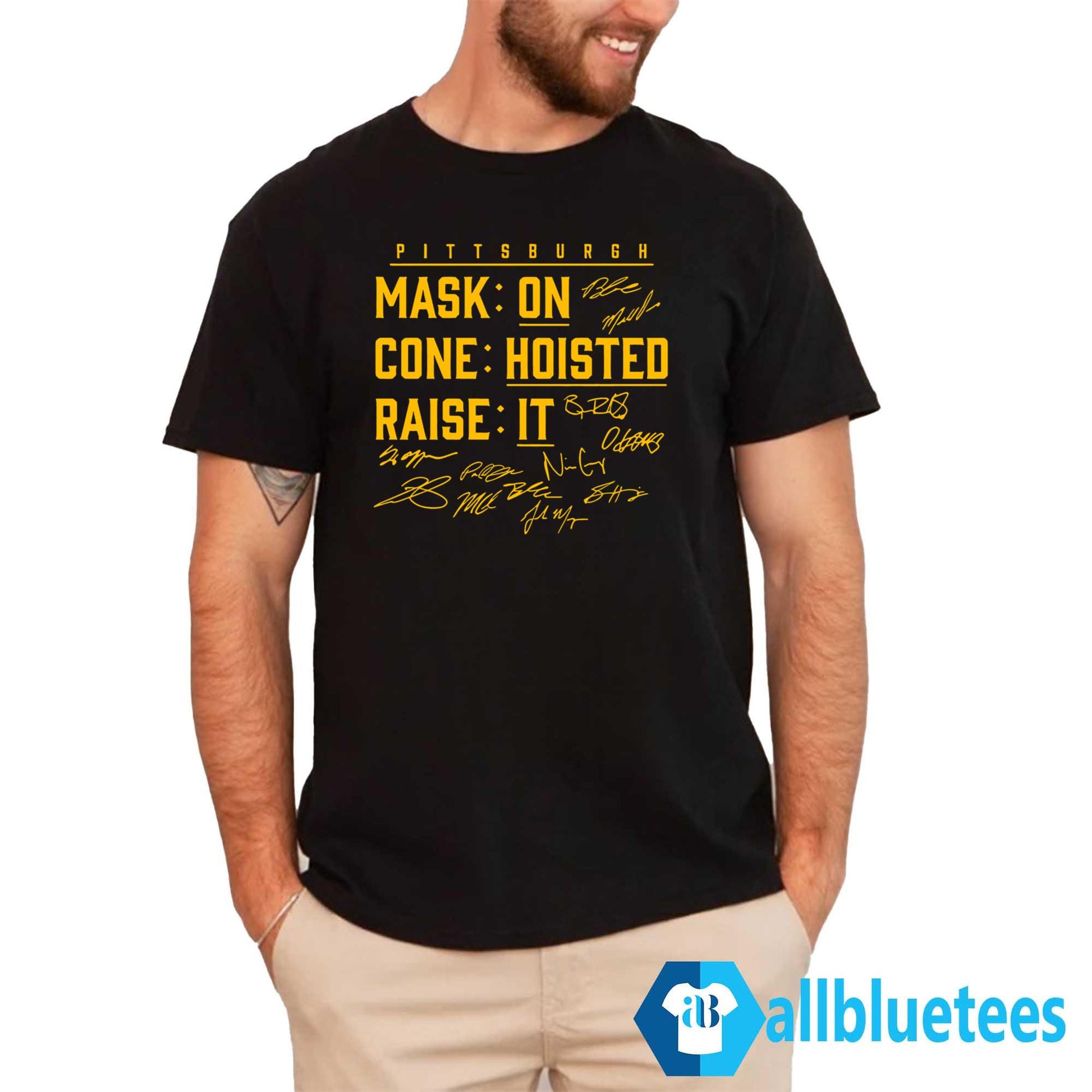 Pittsburgh Mask On Cone Hoisted Raise It Shirt