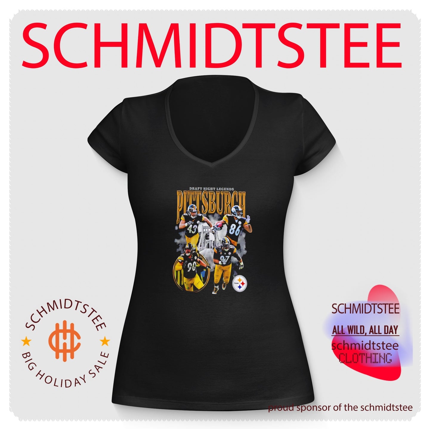 Pittsburgh Steelers Draft Night Legends player graphic shirt