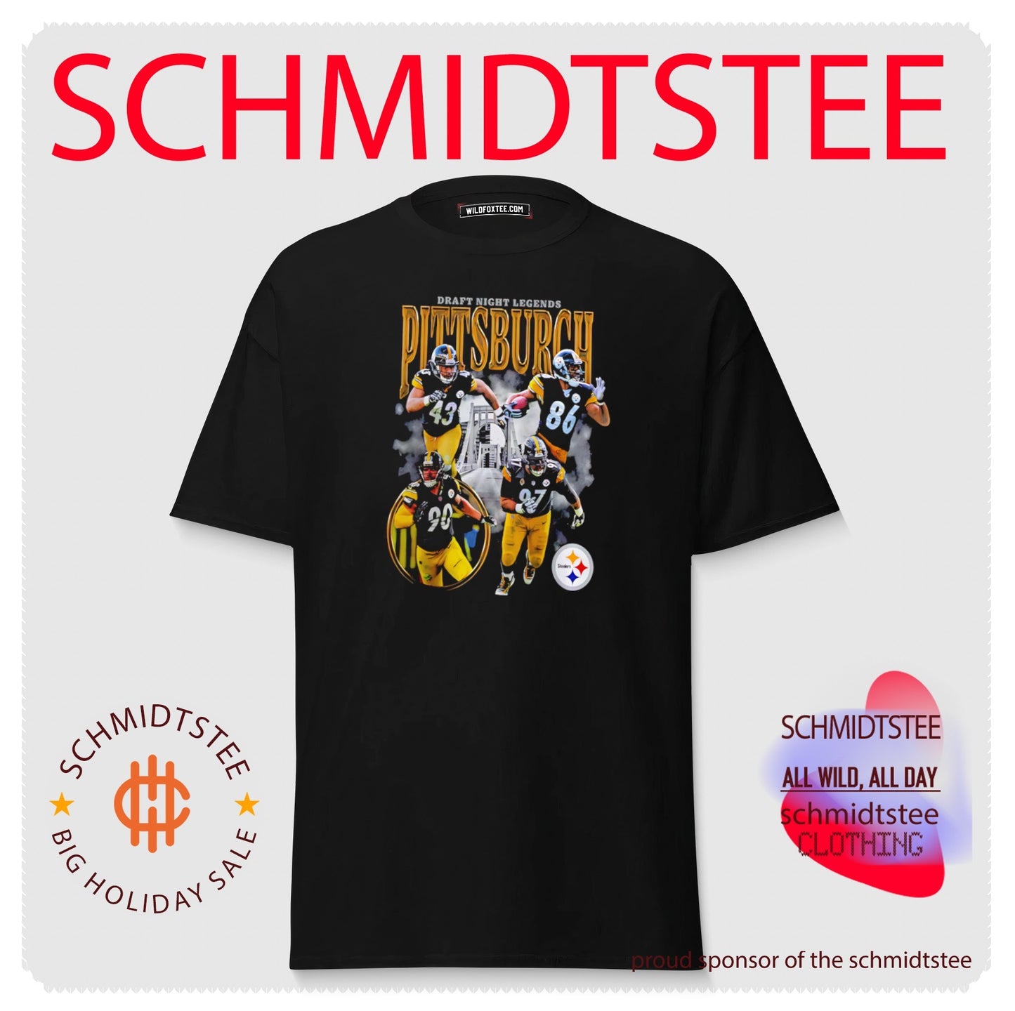 Pittsburgh Steelers Draft Night Legends player graphic shirt