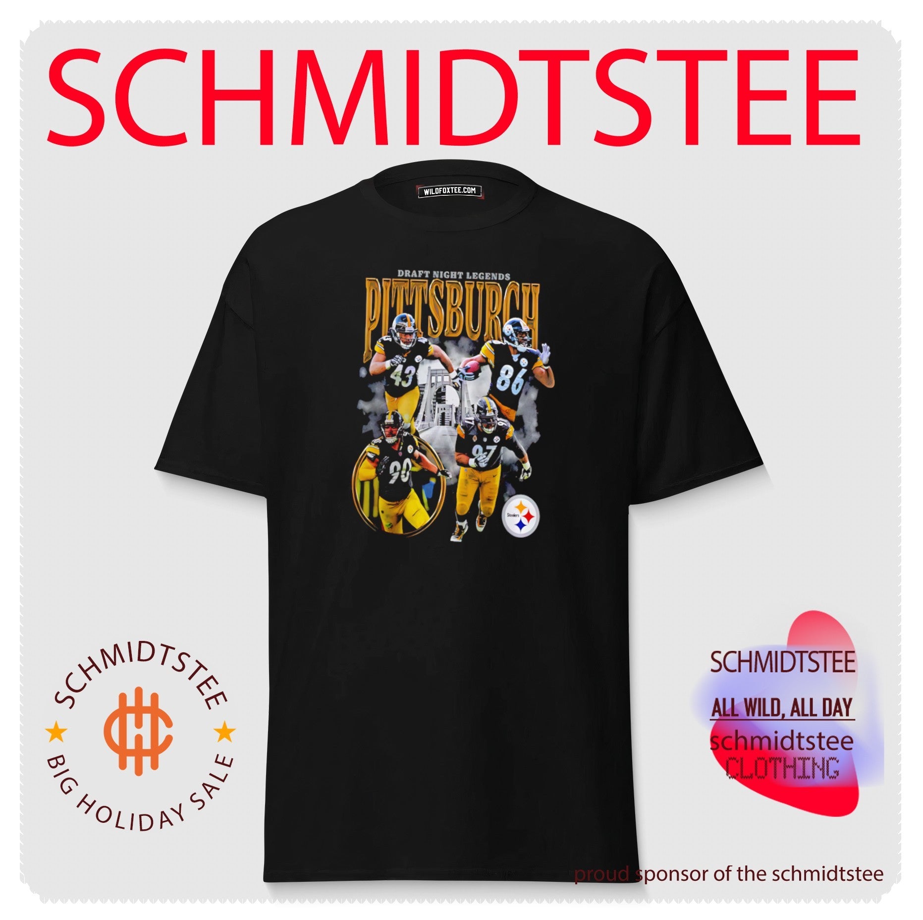 Pittsburgh Steelers Draft Night Legends player graphic shirt