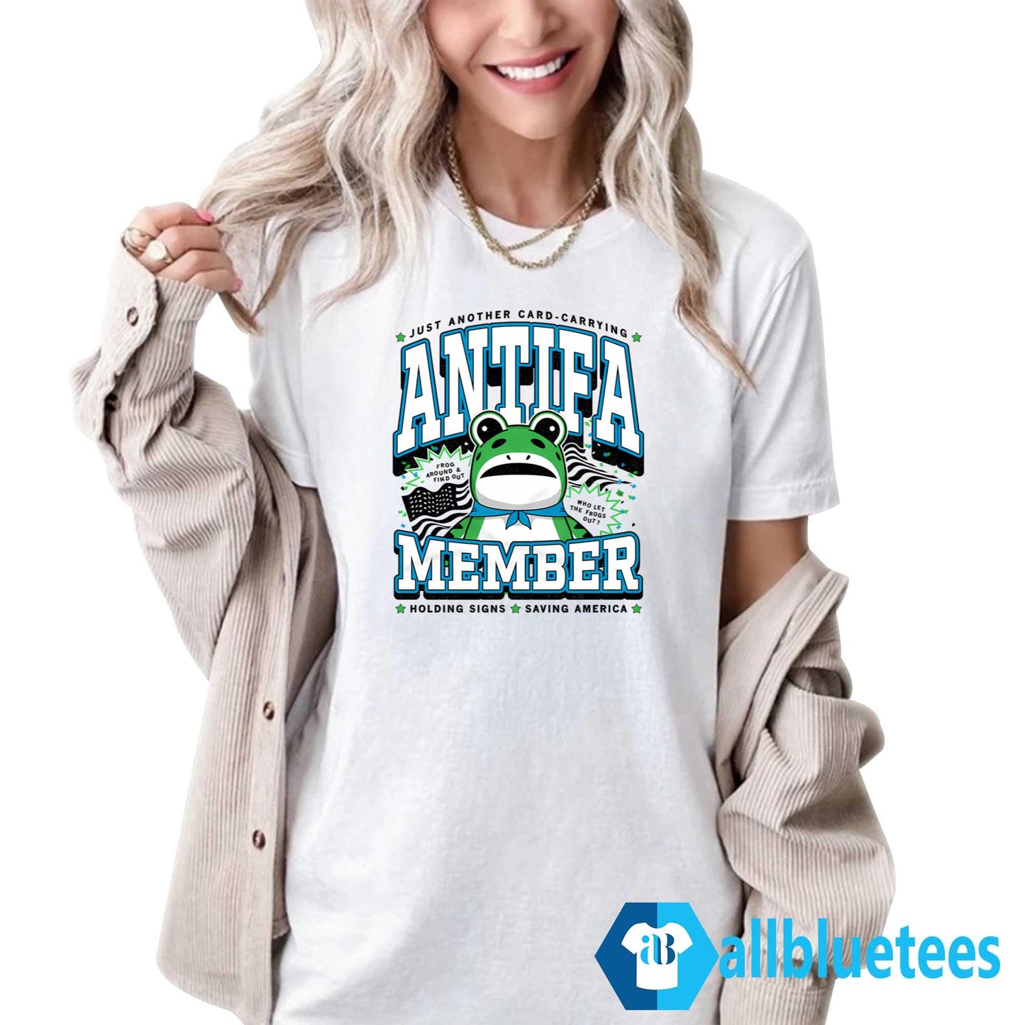Portland Frog Just Another Card-Carrying Antifa Member Shirt