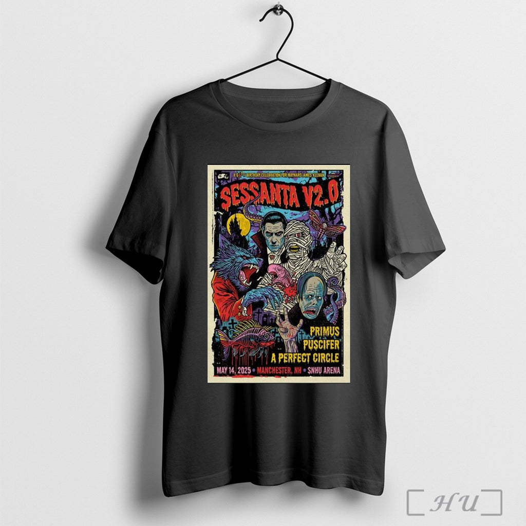 Poster Sessanta V2 0 Snhu Arena Manchester Nh May 14 2025 Tour T Shirt