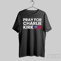 Pray For Charlie Kirk American Flag T Shirt