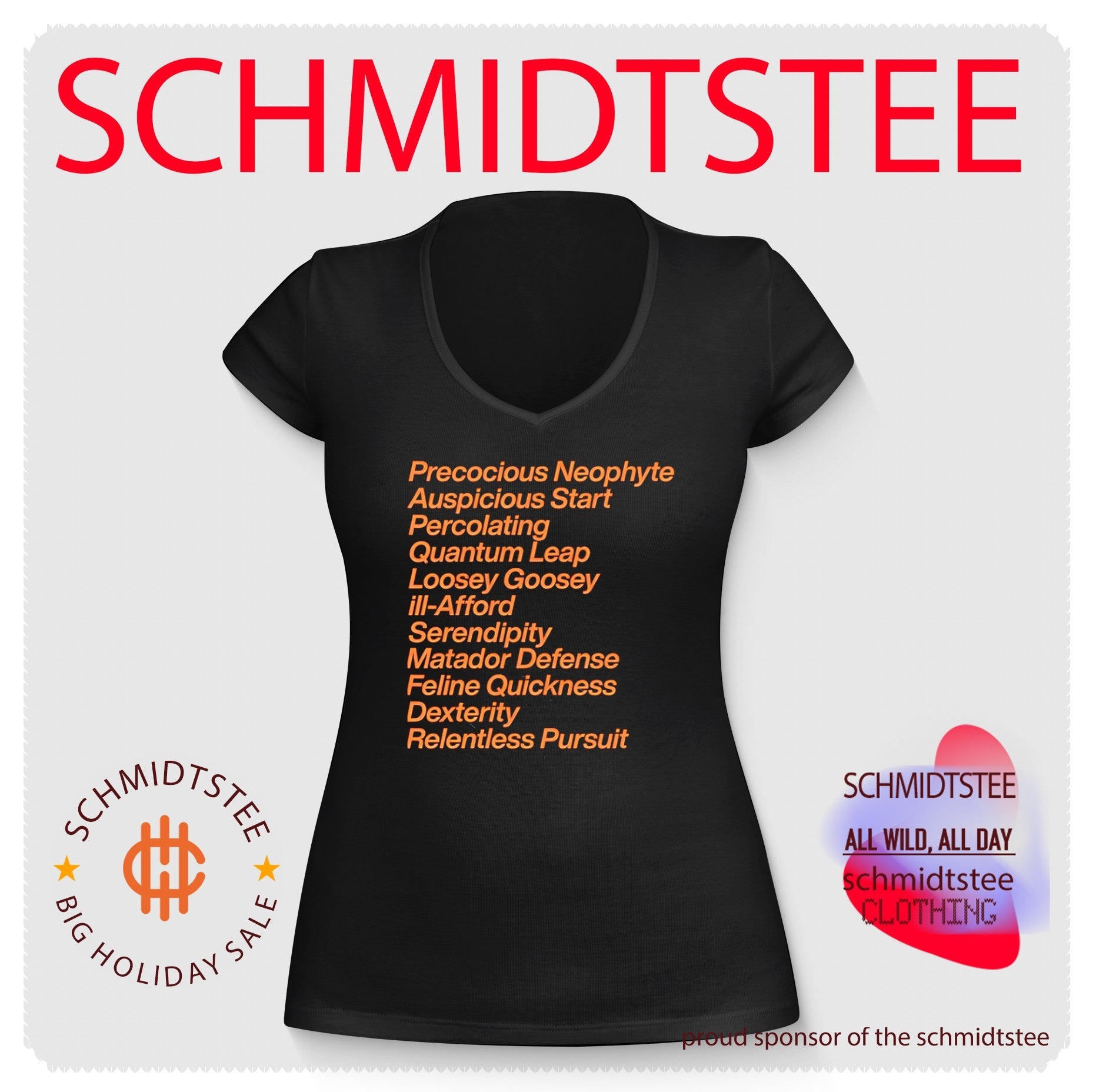 Precocious neophyte auspicious start simple text shirt
